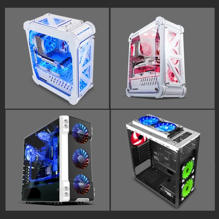 PC4722W_5.webp Color LED 12cm 3pin Computer Components Chassis Fan Computer Host Cooling Fan Silent Fan Cooling, with Power Connection Cable & Green Light - Image 6