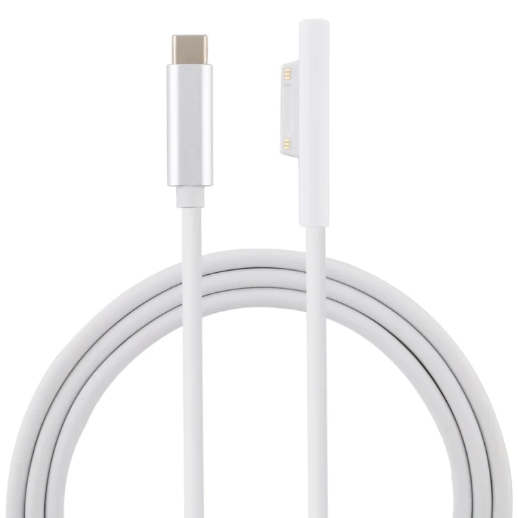 Surface Pro 7 / 6 / 5 to USB-C / Type-C Male Interfaces Power Adapter Charger Cable for Microsoft Surface Pro 7 / 6 / 5 / 4 / 3 / Microsoft Surface Go