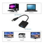 External Graphics Card Converter Cable USB3.0 to VGA, Resolution: 1080P - Image 5
