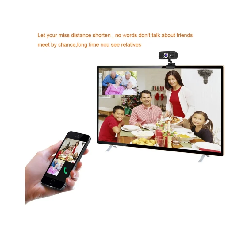 PC4880_7.webp HXSJ S50 30fps 100 Megapixel 720P HD Webcam for Desktop / Laptop / Smart TV, with 10m Sound Absorbing Microphone, Cable Length: 1.4m - Image 8