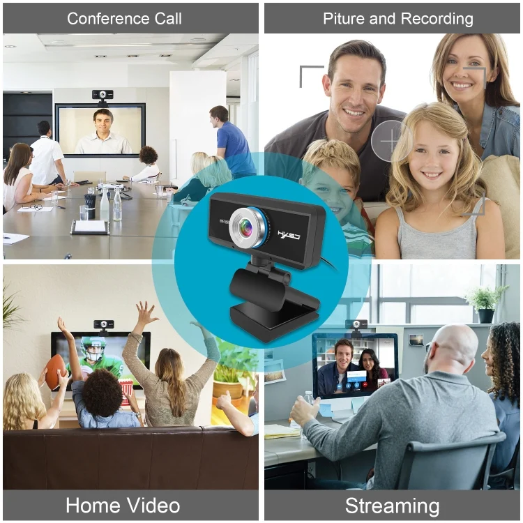 PC4883_10.webp HXSJ S90 30fps 1 Megapixel 720P HD Webcam for Desktop / Laptop / Android TV, with 8m Sound Absorbing Microphone, Cable Length: 1.5m - Image 11