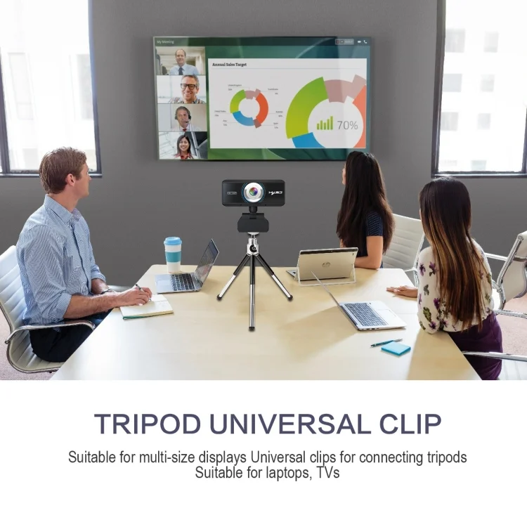 PC4883_8.webp HXSJ S90 30fps 1 Megapixel 720P HD Webcam for Desktop / Laptop / Android TV, with 8m Sound Absorbing Microphone, Cable Length: 1.5m - Image 9