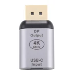 Type-C / USB-C Female to Big DP Male Aluminium Alloy Adapter - Image 4