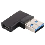 Type-C / USB-C Female to USB 3.0 Male 90 Degree Elbow Head Aluminium Alloy Adapter - Image 3