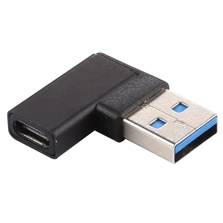 PC4954B_2.webp Type-C / USB-C Female to USB 3.0 Male 90 Degree Elbow Head Aluminium Alloy Adapter - Image 3