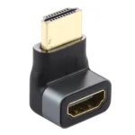 HDMI male to HDMI Female 90 Degree Elbow Head Aluminium Alloy Adapter - Image 2