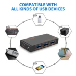 9573S 4 In 1 USB 3.0 Multi-function HUB Converter Expansion Dock - Image 7