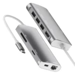 9591C 8 In 1 USB 3.0 x3 + SD / TF Card + HDMI + RJ45 + Type-C / USB-C (PD) Multi-function HUB Converter Dock Station - Image 3