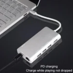 9591C 8 In 1 USB 3.0 x3 + SD / TF Card + HDMI + RJ45 + Type-C / USB-C (PD) Multi-function HUB Converter Dock Station - Image 10