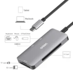 Onten 91882 5 In 1 USB3.0 x3 + SD + TF + CF Type-C / USB-C OTG Multi-function Card Reader - Image 3