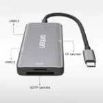 Onten 91882 5 In 1 USB3.0 x3 + SD + TF + CF Type-C / USB-C OTG Multi-function Card Reader - Image 4