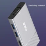 Onten 95113 8 In 1 USB 3.0 x2 + SD / TF + HDMI / VGA + 3.5mm Jack + Type-C / USB-C (PD 3.0) Multi-function HUB Converter Dock Station - Image 6