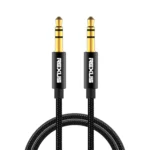 REXLIS 3629 3.5mm Male to Male Car Stereo Gold-plated Jack AUX Audio Cable for 3.5mm AUX Standard Digital Devices, Length: 1.8m
