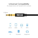 REXLIS 3629 3.5mm Male to Male Car Stereo Gold-plated Jack AUX Audio Cable for 3.5mm AUX Standard Digital Devices, Length: 1.8m - Image 4