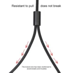 REXLIS 3635 3.5mm Male to Dual RCA Gold-plated Plug Black Cotton Braided Audio Cable for RCA Input Interface Active Speaker, Length: 1m - Image 5