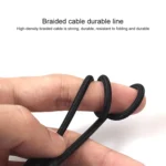 REXLIS 3635 3.5mm Male to Dual RCA Gold-plated Plug Black Cotton Braided Audio Cable for RCA Input Interface Active Speaker, Length: 5m - Image 6