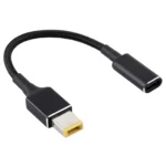 PD 100W 18.5-20V Square Plug to USB-C / Type-C Adapter Nylon Braid Cable for Lenovo - Image 3