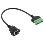 RJ45 Female Plug to 8 Pin Pluggable Terminals Solder-free USB Connector Solderless Connection Adapter Cable, Length: 30cm - Image 2