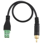 RCA Male Gold-plated to 2 Pin Pluggable Terminals Solder-free USB Connector Solderless Connection Adapter Cable, Length: 30cm - Image 3