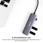 Lenovo C04 4 In 1 Type-C / USB-C to USB-C Converter Splitter Hub - Image 5
