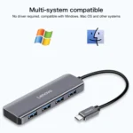 Lenovo C04 4 In 1 Type-C / USB-C to USB-C Converter Splitter Hub - Image 7