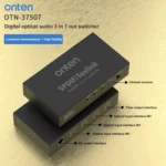 Onten 37507 Digital Optical Audio 3 In 1 Out Switcher Speaker Connector - Image 5