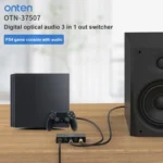 Onten 37507 Digital Optical Audio 3 In 1 Out Switcher Speaker Connector - Image 7
