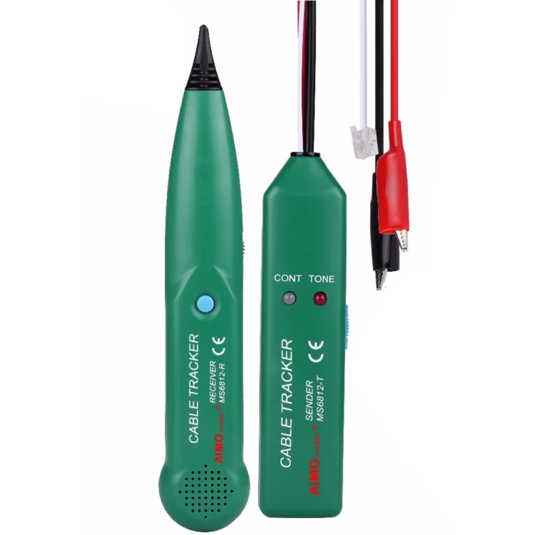 PC5466.webp BSIDE MS6812 RJ11 & RJ45 Telephone Line Cable Tracker, Including Sender & Receiver - Image 1