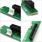 PCI-E 4X Female to NGFF M.2 M Key Male Adapter Converter Card with Power Cable - Image 5