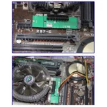 PCI-E 4X Female to NGFF M.2 M Key Male Adapter Converter Card with Power Cable - Image 6