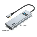 V261A 12 in 1 Elbow USB-C/Type-C to USB Digital Display Docking Station HUB Adapter - Image 3