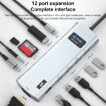 V261A 12 in 1 Elbow USB-C/Type-C to USB Digital Display Docking Station HUB Adapter - Image 5