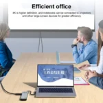 V261A 12 in 1 Elbow USB-C/Type-C to USB Digital Display Docking Station HUB Adapter - Image 7