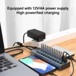 11 in 1 USB 3.0 HUB Splitter with Independent Switch & 12V 4A Power Supply - Image 4