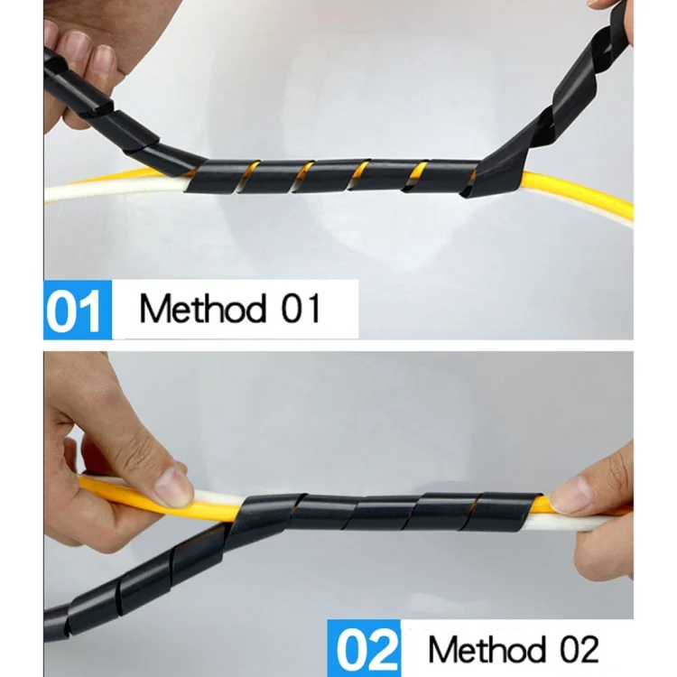 PC5655B_4.webp 9m PE Spiral Pipes Wire Winding Organizer Tidy Tube, Nominal Diameter: 10mm - Image 6