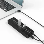 ORICO P10-U2 10 Ports USB 2.0 HUB with LED Power Indicator & 1m USB Cable(Black) - Image 5
