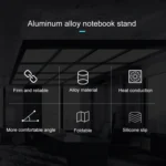 COOLCOLD U2S Portable Foldable Hollow Double Triangle Height Adjustable Aluminum Alloy Bracket for Laptop - Image 13