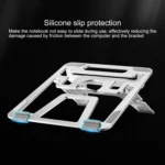 COOLCOLD U2S Portable Foldable Hollow Double Triangle Height Adjustable Aluminum Alloy Bracket for Laptop - Image 6
