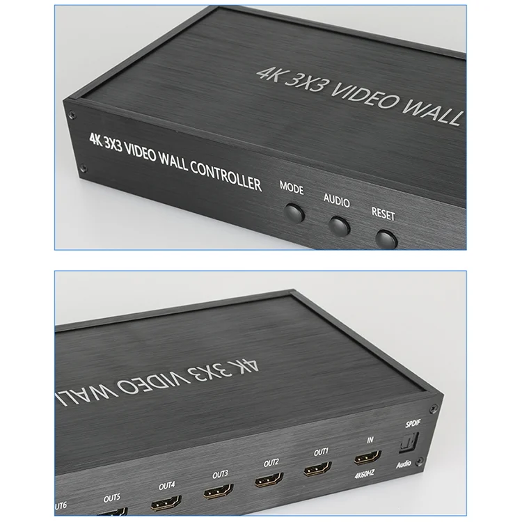 PC5710_3.webp NK-BT88 4K 3X3 HDMI Video Wall Controller Multi-screen Splicing Processor with Remote Controller, EU Plug - Image 4