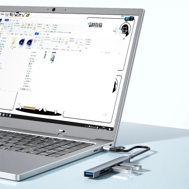 PC5716_6.webp V253B 5 in 1 USB + USB-C/Type-C to USB Multifunctional Docking Station HUB Adapter - Image 7