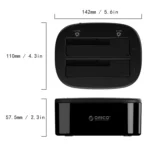 ORICO 6228US3 2.5 / 3.5 inch SATA HDD / SSD 2 Bay USB 3.0 Hard Drive Dock - Image 7