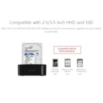 ORICO 6228US3 2.5 / 3.5 inch SATA HDD / SSD 2 Bay USB 3.0 Hard Drive Dock - Image 8