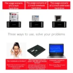 ORICO 6228US3 2.5 / 3.5 inch SATA HDD / SSD 2 Bay USB 3.0 Hard Drive Dock - Image 9