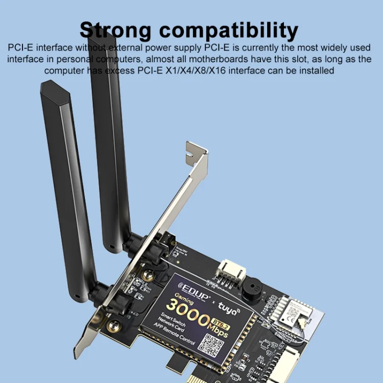PC5946_3.webp EDUP AX200SW 3000Mbps Remote Control Computer Power On and Off Network Card - Image 4