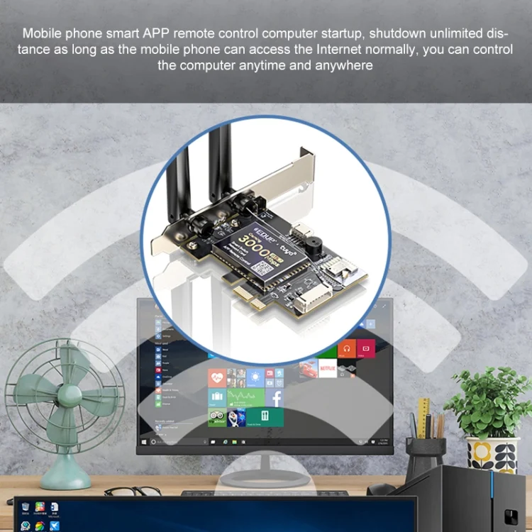 PC5946_5.webp EDUP AX200SW 3000Mbps Remote Control Computer Power On and Off Network Card - Image 6