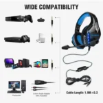 Soulbytes S11 USB + 3.5mm 4 Pin Adjustable LED Light Gaming Headset with Mic - Image 5