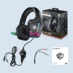Soulbytes S12 USB + 3.5mm 4 Pin Adjustable RGB Light Gaming Headset with Mic - Image 2