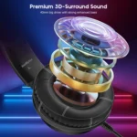 Soulbytes S19 USB + 3.5mm 4 Pin Adjustable RGB Light Gaming Headset with Mic - Image 3