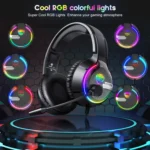 Soulbytes S19 USB + 3.5mm 4 Pin Adjustable RGB Light Gaming Headset with Mic - Image 4