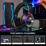 Soulbytes S19 USB + 3.5mm 4 Pin Adjustable RGB Light Gaming Headset with Mic - Image 7